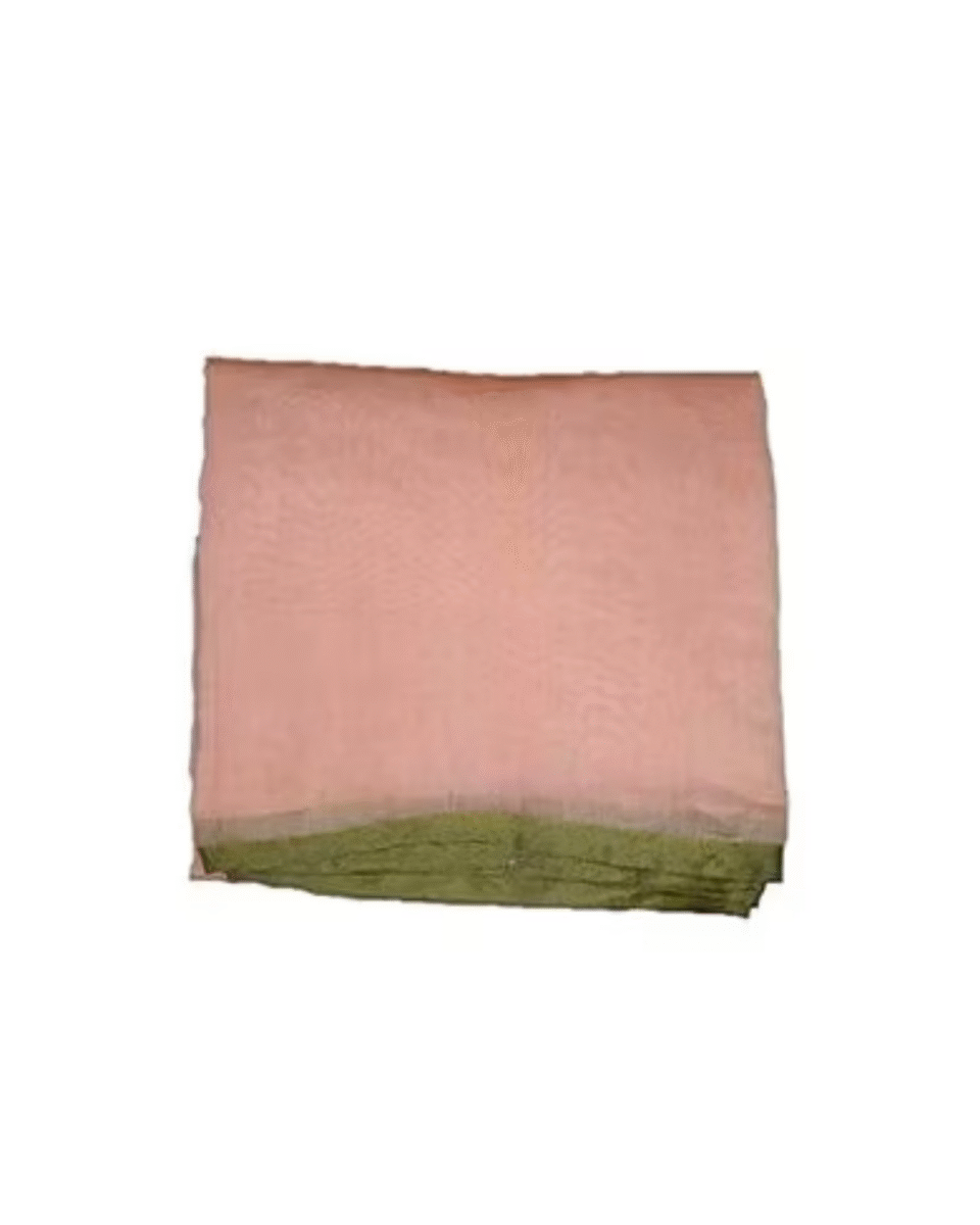 Safawala Light Pink Solid Safa Cloth with Golden Border | Traditional Indian Wedding Fabric