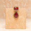 Safawala Red Stone Designer Brooches | Groom Turban Pagdi Sherwani Wedding Accessory