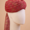 Printed Maroon Feta Wedding Barati Safa Pagdi Turban | Traditional Indian Guest Wedding Accessory