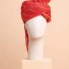 Red Feta Wedding Barati Safa Pagdi Turban | Traditional Indian Guest Wedding Accessory