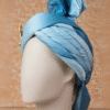 Powder Blue Ombre Feta Groom Safa Pagdi Turban with Brooch | Traditional Indian Wedding Accessory
