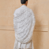 Safawala White Embroidered Dupatta & Stole | Groom Wedding Festive Accessory
