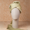 Olive Gold Regal Feta Groom Safa Pagdi Turban with Brooch | Traditional Indian Wedding Accessory