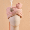 Blush Pink Feta Groom Safa Pagdi Turban with Brooch & Feather | Traditional Indian Wedding Accessory