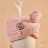 Blush Pink Feta Groom Safa Pagdi Turban with Brooch & Feather | Traditional Indian Wedding Accessory