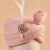 Blush Pink Feta Groom Safa Pagdi Turban with Brooch & Feather | Traditional Indian Wedding Accessory