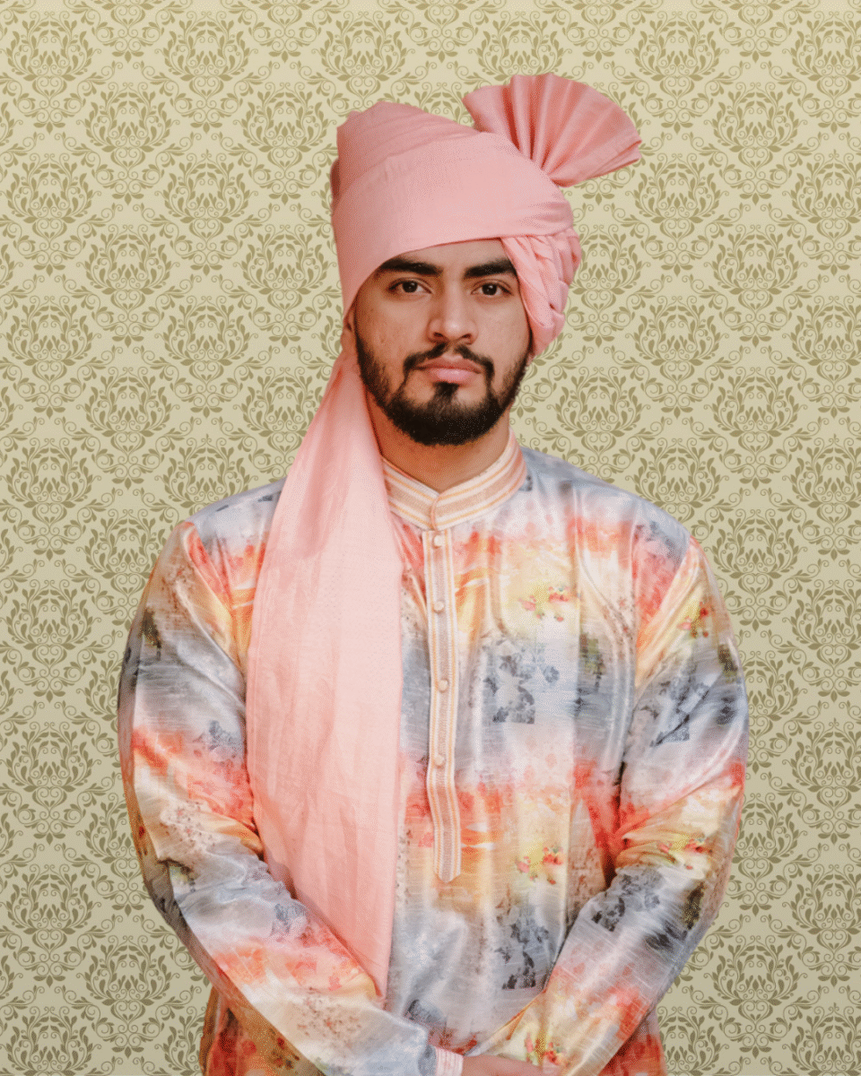 Blush Harmony Feta Wedding Barati Safa Pagdi Turban | Traditional Indian Groom Guest Wedding Accessory