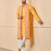 Safawala Mustard Yellow Feta Safa | Wedding Pagdi Turban with Embroidered Stole for Groom