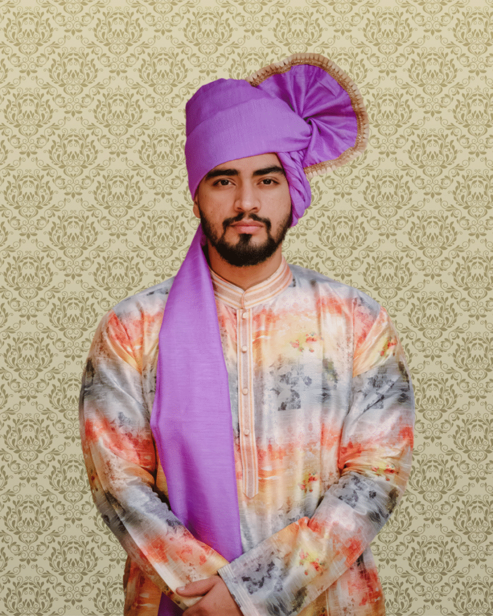 Lavender Regal Feta Wedding Barati Safa Pagdi Turban | Traditional Indian Groom Guest Wedding Accessory