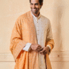 Safawala Mustard Yellow Feta Safa | Wedding Pagdi Turban with Embroidered Stole for Groom