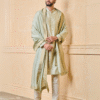 Safawala Mint Green Silk Dupatta & Stole | Groom Wedding Festive Accessory