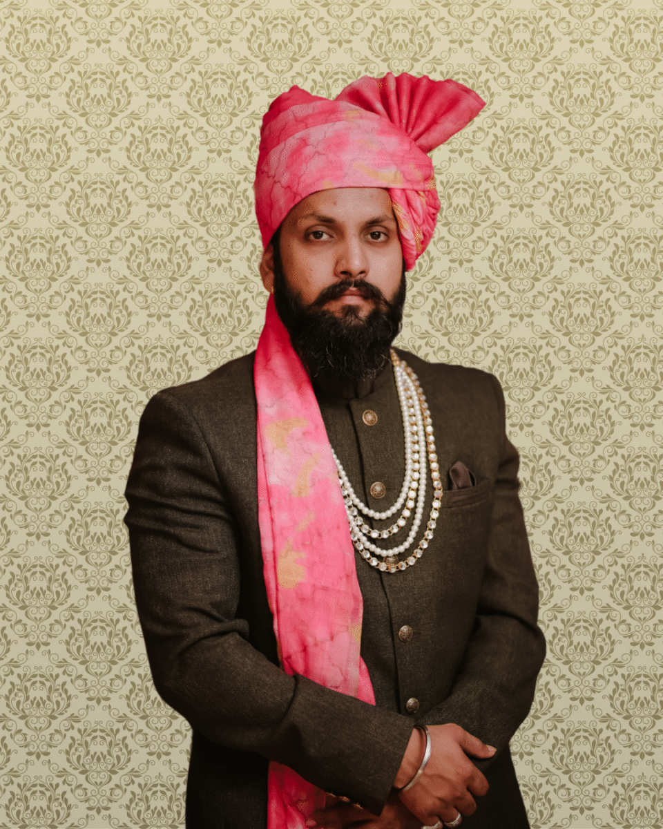 Rose Pink Zari Feta Wedding Barati Safa Pagdi Turban | Traditional Indian Groom Guest Wedding Accessory