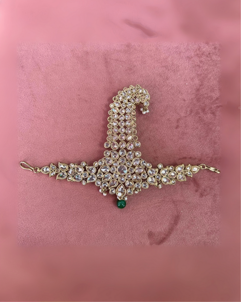 Safawala Kundan Beaded Kalgi Royal Pin | Groom Turban Pagdi Sherwani Wedding Accessory