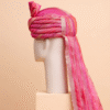 Multitone Pink Wedding Barati Safa Pagdi Turban | Traditional Indian Guest Wedding Accessory