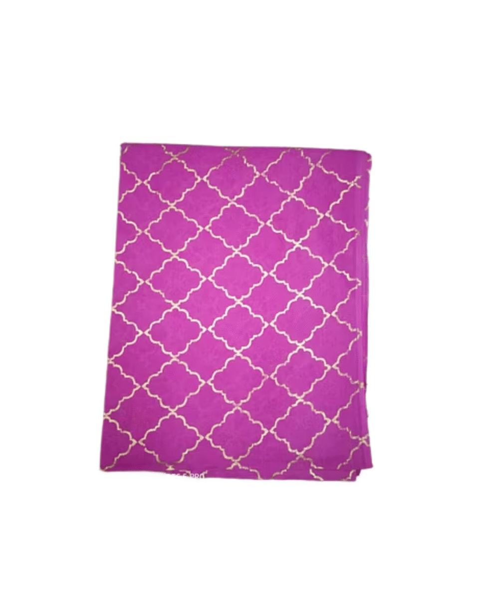 Safawala Magenta Moroccan Pattern Safa Cloth | Traditional Indian Wedding Fabric