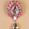 Safawala Pink Crystal Drop Brooches | Groom Turban Pagdi Sherwani Wedding Accessory