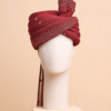 Maroon Wedding Barati Safa Pagdi Turban | Traditional Indian Guest Wedding Accessory