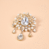 Safawala Pearl Drop Crystal Brooches | Groom Turban Pagdi Sherwani Wedding Accessory