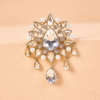 Safawala Pearl Drop Crystal Brooches | Groom Turban Pagdi Sherwani Wedding Accessory
