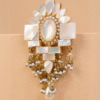 Safawala Mother of Pearl Designer Brooches | Groom Turban Pagdi Sherwani Wedding Accessory