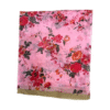 Safawala Pink Multi-Color Floral Printed Safa Cloth with Golden Border | Traditional Indian Wedding Fabric