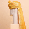 Mustard Yellow Wedding Barati Safa Pagdi Turban | Traditional Indian Guest Wedding Accessory