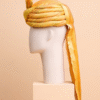 Mustard Yellow Wedding Barati Safa Pagdi Turban | Traditional Indian Guest Wedding Accessory