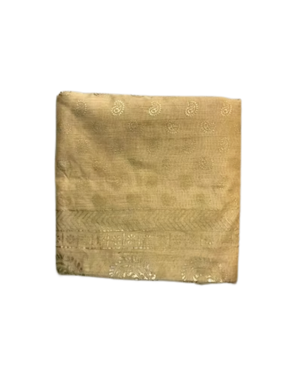 Safawala Golden Brocade Safa Cloth | Traditional Indian Wedding Fabric