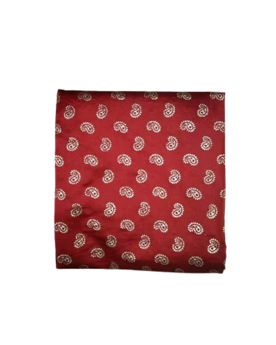 Safawala Maroon Paisley Printed Safa Cloth | Traditional Indian Wedding Fabric